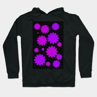 Black and purple vintage flowers Hoodie